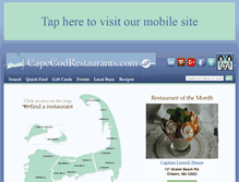 Tablet Screenshot of capecodrestaurants.com